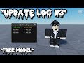 Customisable update log  v3  roblox studio