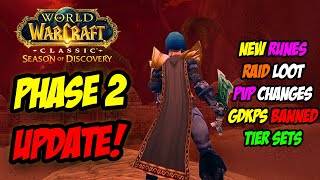 ALL the HUGE Phase 2 UPDATES! New Runes, Raid Loot, PVP Systems & GDKPs Banned
