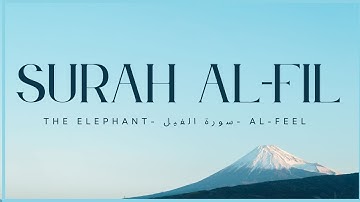 Surah Al-Fil (Al-Feel -سورة الفيل -The Elephant) #quran #islamic  #islam #muslim #surah  #prayer