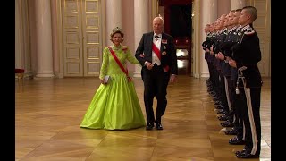 King Harald V of Norway and Queen Sonja 80 year birthday - Banquet at the Royal Palace