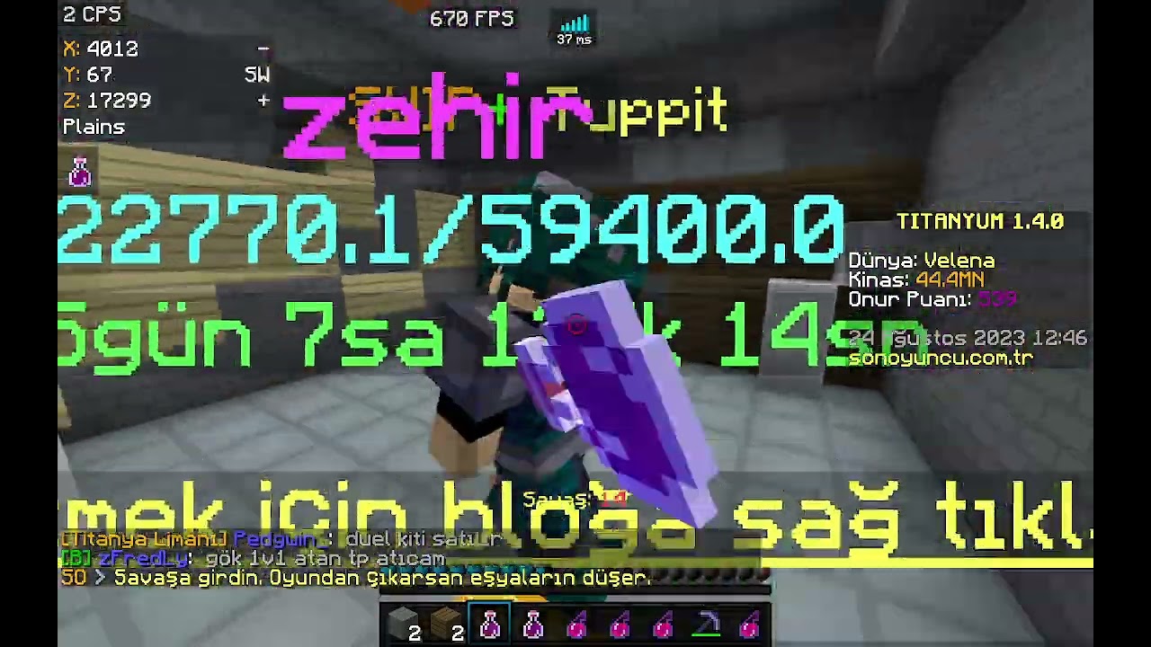 1 x buz bayılma pvp