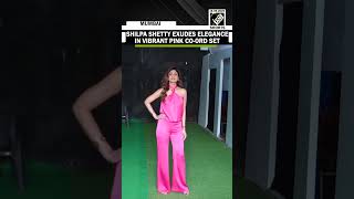 Bollywood actor Shilpa Shetty stuns her fans in vibrant pink co-ord set in Mumbai