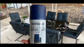 Painting My Patio Cushions | Product Review RustOleum Outdoor Fabric Paint