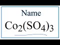Cobalt Compounds and Naming Rules