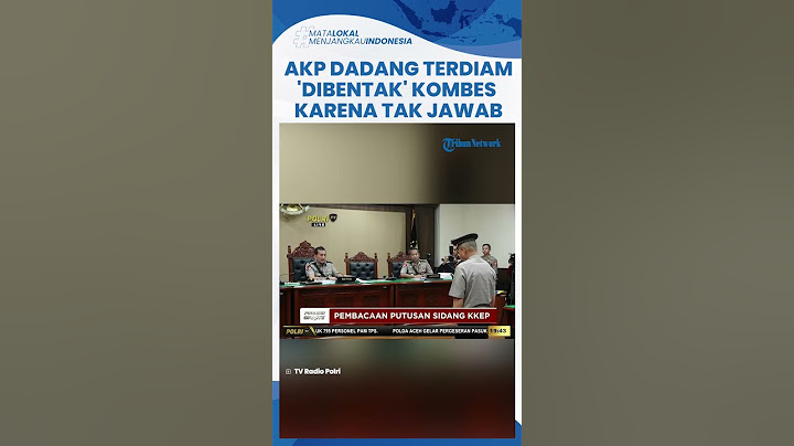 Dipecat Tak Hormat dari Polri, AKP Dadang sempat Terdiam saat Ditanya Kombes Armaini di Sidang Etik