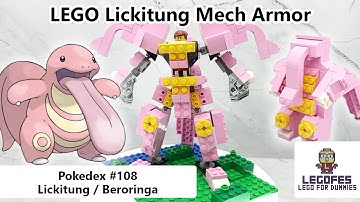 LEGO POKEMON MECH - Pokedex 108 Lickitung (Tutorial Build & Armor Robot Mode)