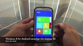 Windows 8 For Android Launcher On Galaxy S3