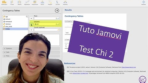Tuto Jamovi test Chi 2: Comparer 2 variables qualitatives