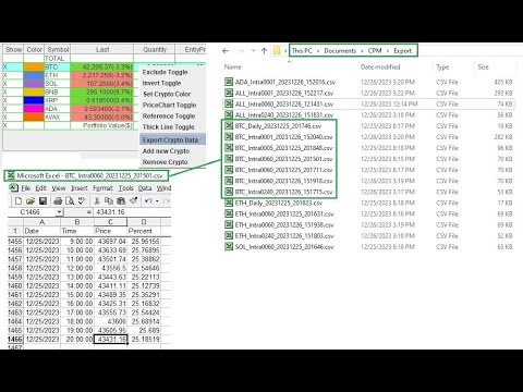 Export Crypto & Portfolio Data - Crypto & Portfolio Monitor (CryptoPortMon-CPM) #CryptoPortMon