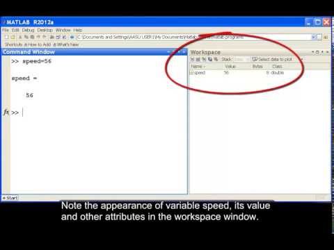 Using simple variables in MATLAB