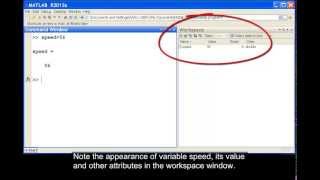 Using simple variables in MATLAB