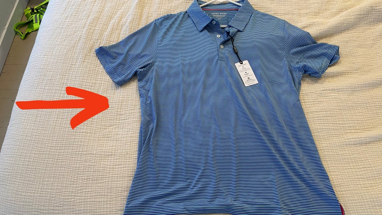 MAELREG Men's Golf Polo Shirts Short Sleeve Striped Performance ...