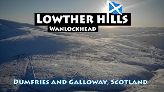 Lowther Hills Wanlockhead Dumfries and Galloway Scotland in 4K Drone Footage