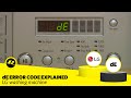dE Error Code on an LG Washing Machine -  How to Fix