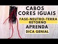 CABOS CORES IGUAIS- identificar FASE-NEUTRO-TERRA-RETORNO