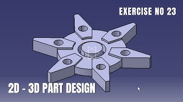 CATIA Design for Beginners Exercise 23 I Catia v5 tutorial exercise I Part Design I AUTOCAD