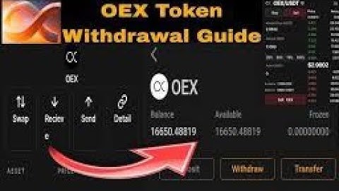 HOW TO WITHDRAW OEX TO YOUR DESIRED ADDRESS