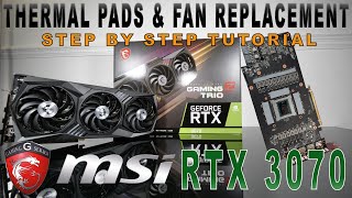 MSI RTX 3070 GAMING X TRIO | Thermal Pads & Fan Replacement | DISASSEMBLY/TEARDOWN Tutorial screenshot 5