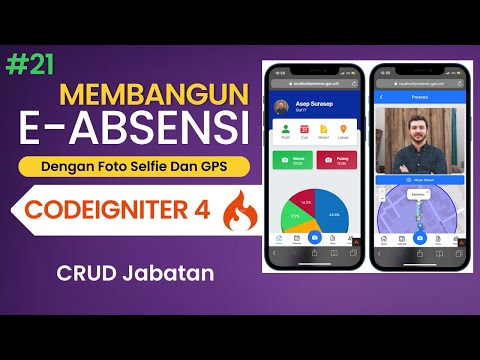 21 Membangaun E-Absensi Foto Selfie Dan GPS Dengan Codeigniter 4  -  CRUD jabatan