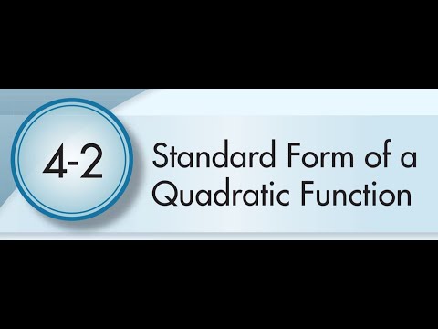 4 2 standard form of a quadratic function youtube 4 2 standard form of a quadratic function