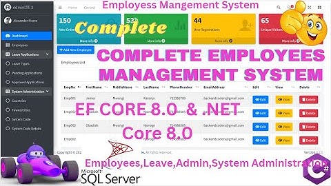 EP 1 Complete Employees Management System Using ASPNET Core MVC, EF Core,SQL|AdminLTE| Perform CRUD💥