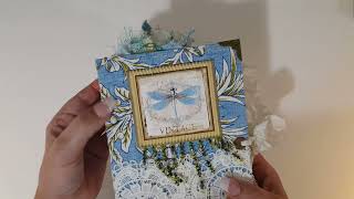 Blue fabric cover journal