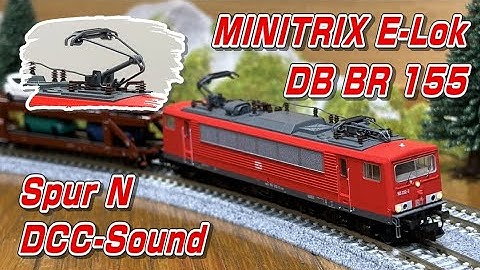 MINITRIX 16652 DB BR 155 DCC-Sound/Elektrischer Stromabnehmer Modellbahn Spur N/N gauge /Nゲージ