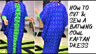 كيفية قص وخياطة فستان قفطان بنمط خفاش || دورة خياطة مفصلة || ركن الخياطة المذهل screenshot 4