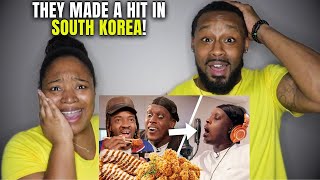 THEY MADE A HIT IN KOREA! | British Rappers Tries Korean Fried Chicken: starts rapping ft.Woogie