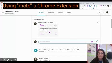 Using "Mote" for quick and personal student feedback on Google Classroom