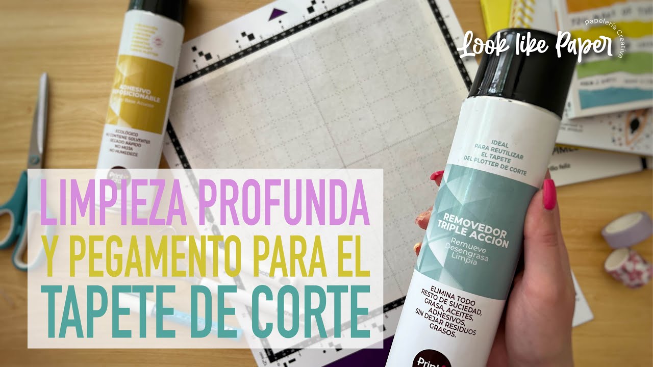 Cómo limpiar el tapete de corte del plotter y colocar adhesivo | ScanNCut de Brother 💕