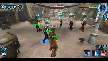 [3v3] Dash/Vandor/Young Lando fails vs. JML/JKL/Shaak (+51% protection): 0 banners as I get greedy