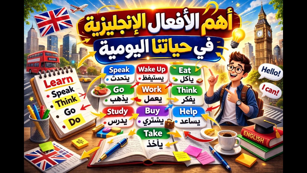 أقوى الأفعال الإنجليزية استخدامًا يوميًا | لا غنى عنها للمحادثة