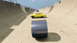 Mega Ramp! Cars vs Steel Coil & Gold Coil! #1 screenshot 1