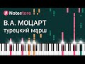 Ноты Вольфганг Амадей Моцарт Турецкий марш Урок на пианино 