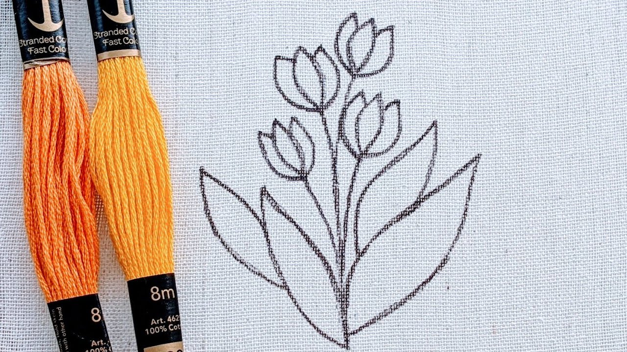 VERY EASY AND BEAUTIFUL FLOWER HAND EMBROIDERY DESIGN FOR BEGINNERS ...