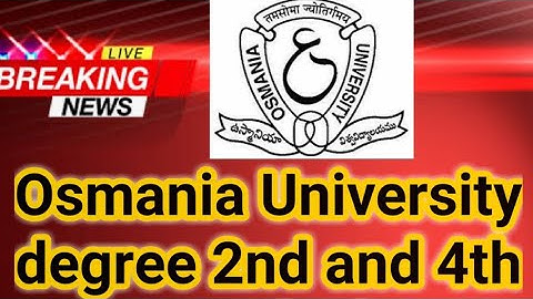 Osmania University Degree Results 2021!!! 2nd and 4th semester results update!!...