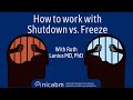 How to work with shutdown vs freeze  with ruth lanius md p.