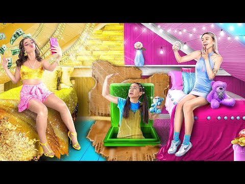 Мы построили секретные домики! Бедный vs богатый vs гига богатый