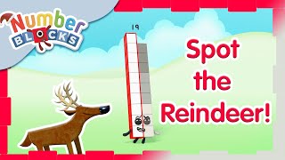 numberblocks spot the reindeer challenge 1 merry christmas learn to count