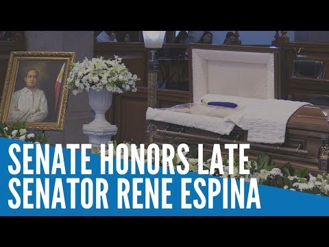 Senate honors late Senator Rene Espina