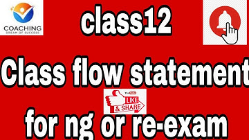 Cash flow statement //Class12 re-exam special // neb by online coaching