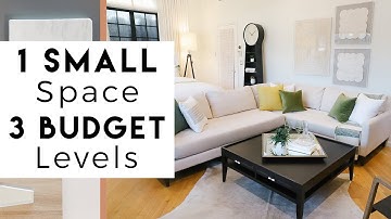 Small Space Design | One Room Makeover on Three Different Budgets | Room Transformation
