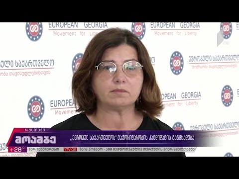 „ევროპული საქართველოს“ მაჟორიტარობის კანდიდატის განცხადება