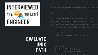 Java interview with a Wurl engineer: Evaluate Unix path