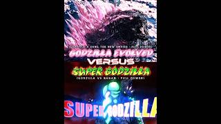 Godzilla Evolved (Godzilla X Kong The New Empire) vs Super Godzilla (Godzilla vs Bagan) #godzilla
