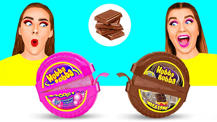 Real Food vs Chocolate Food Challenge | Awesome Kitchen Hacks by DaRaDa Challenge