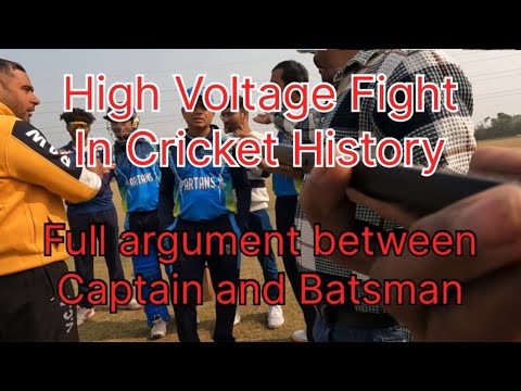 Part 1 High voltage fight in cricket history || SPARTANS Xl vs BORTHERS ...