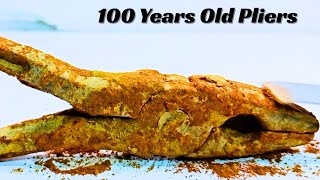 100 Years Underground! Rusty Antique Pliers Restoration #asmr