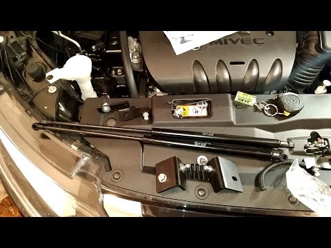 УСТАНОВКА УПОРОВ КАПОТА MITSUBISHI OUTLANDER 3